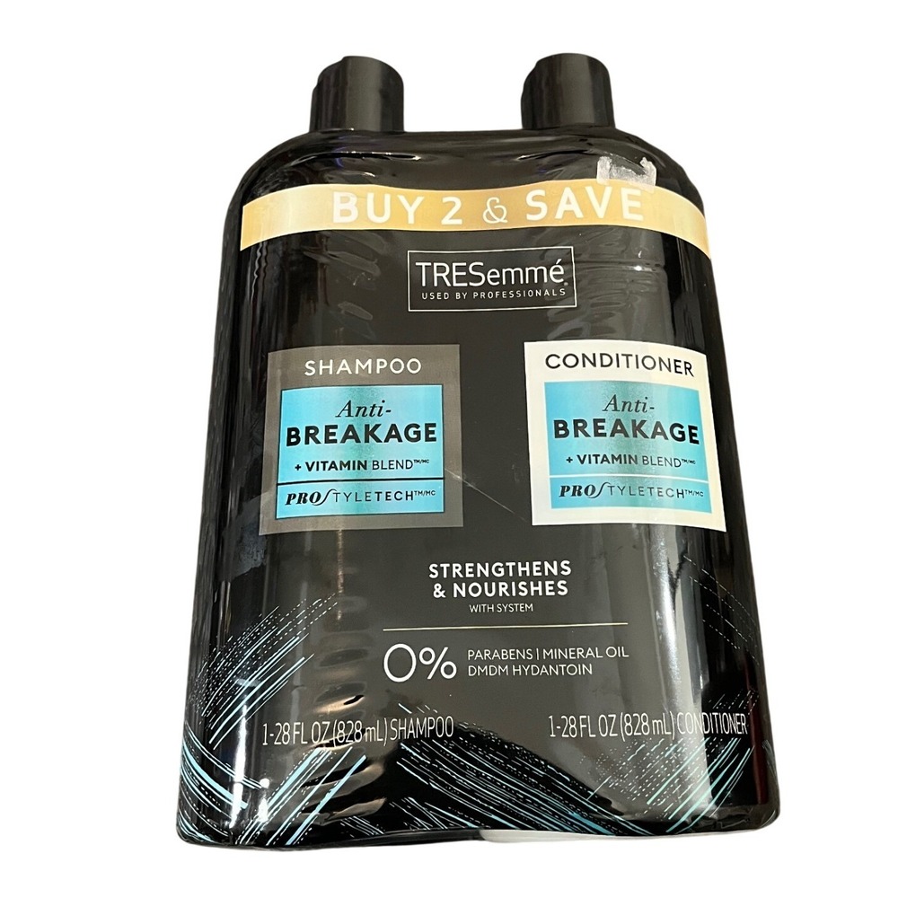 TRESemme Anti-Breakage Shampoo Conditioner Unisex 28oz Black 2-Pack Set